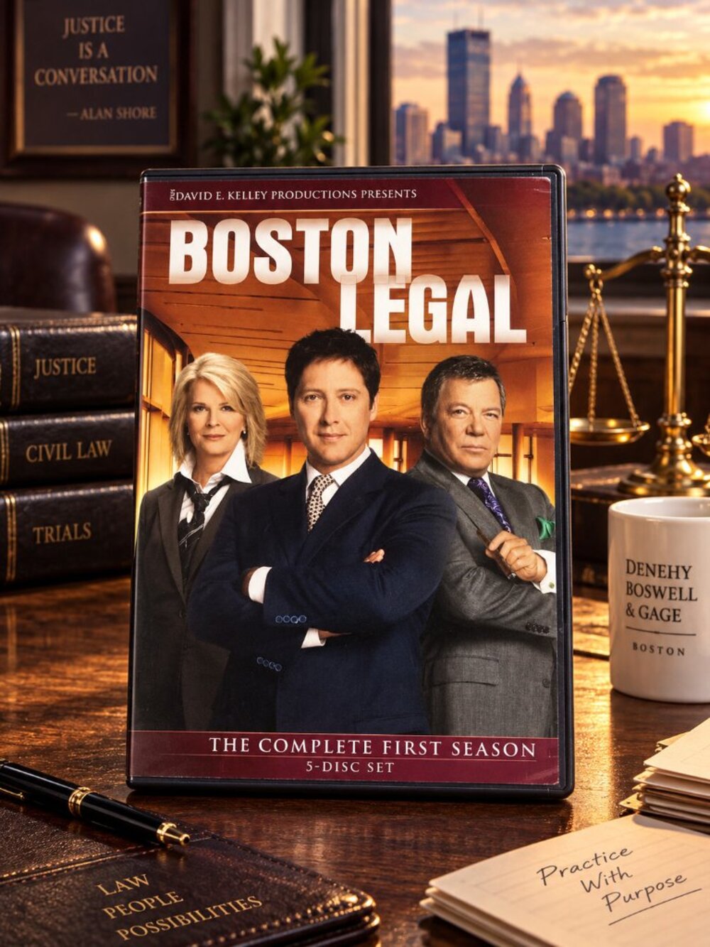 Boston Legal Complete First Season 1 (5-DVD Set, Region 1) Brand New!